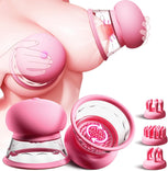 Sex Toys Sucking Nipple Toys - Nipple Vibrator Women Sex Toy Manual Sucking with 10 Powerful Rotation Modes 3 Brush Heads Stimulator Massager, Rechargeable Adult Toys for Women Couples Pleasure Rose