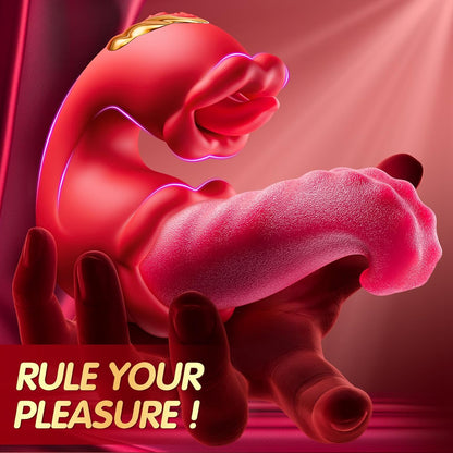 Sex Toys Realistic Tongue Vibrator for Women – 10 Licking Clitoral & 10 Swing Vibration Modes,  Rose Toy Thrusting Vibrators Dildo, Adult Toy Stimulator Pleasure Tools for Female Couples Games