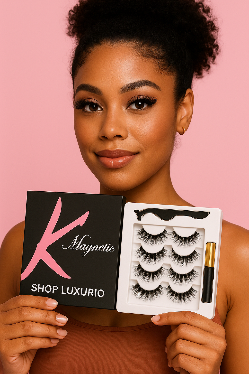Magnetic Eyelashes & Eyeliner Kit – 7 Pairs Reusable 3D Wispy Lashes, Natural & Fluffy False Eyelashes Set with 7 Styles for Everyday & Glam Looks