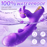 Vibrator Sex Toys for Women - 4IN1 Womens Sex Toys with 10 Flapping 10 Vibrating & 7 Tapping, G Spot Vibrators Rose Toy for Clitoral Nipple Anal Stimulator, Rabbit Vibrator Female Couples Sex Toy