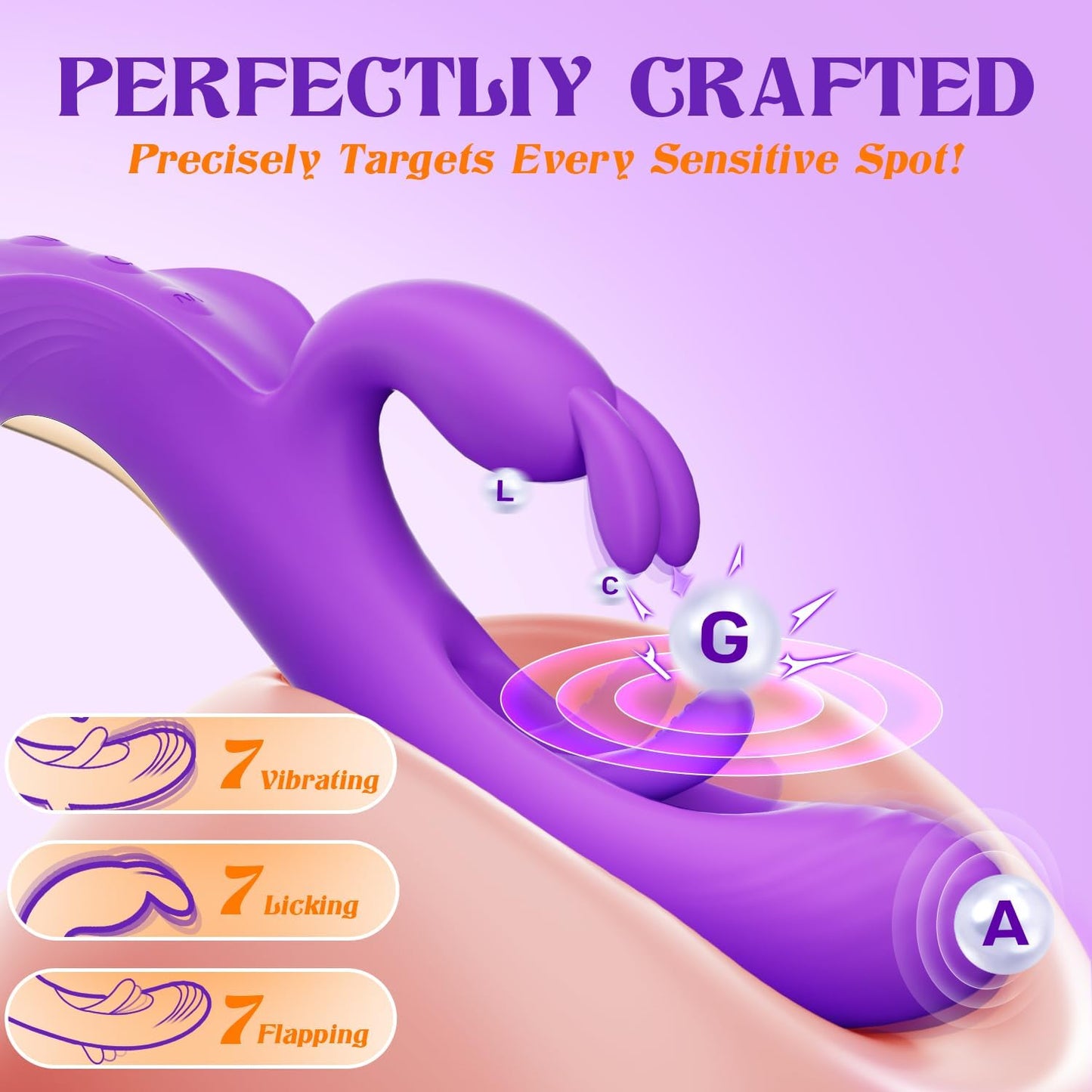 Vibrator Sex Toys for Women - 4IN1 Rabbit Vibrators Adult Toys with 7 Flapping & Vibrating & Tapping Modes, New APP G Spot Anal Thrusting Dildo, Clitoral Vibrater for Female Couples Rose Sex Toy Games